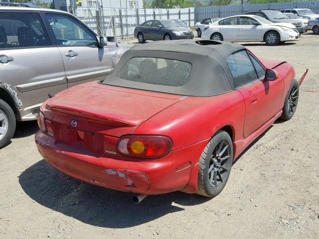 JM1NB3539X0117946 - 1999 MAZDA MX-5 MIATA RED photo 4