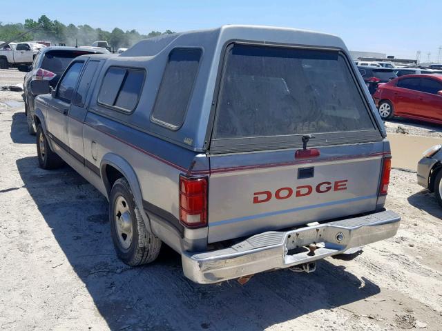 1B7GL23X9RS708999 - 1994 DODGE DAKOTA GRAY photo 3