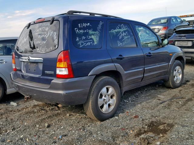 4F2CZ94103KM29710 - 2003 MAZDA TRIBUTE LX BLUE photo 4