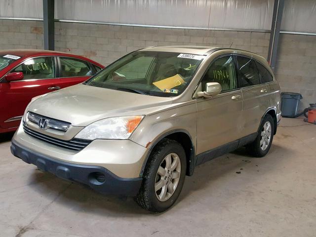 JHLRE48798C038518 - 2008 HONDA CR-V EXL TAN photo 2