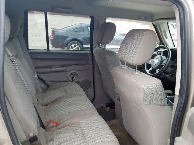 1J8HG48K06C157717 - 2006 JEEP COMMANDER GOLD photo 6