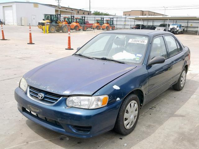 1NXBR12E82Z567139 - 2002 TOYOTA COROLLA CE BLUE photo 2