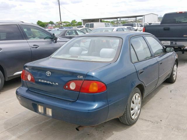 1NXBR12E82Z567139 - 2002 TOYOTA COROLLA CE BLUE photo 4