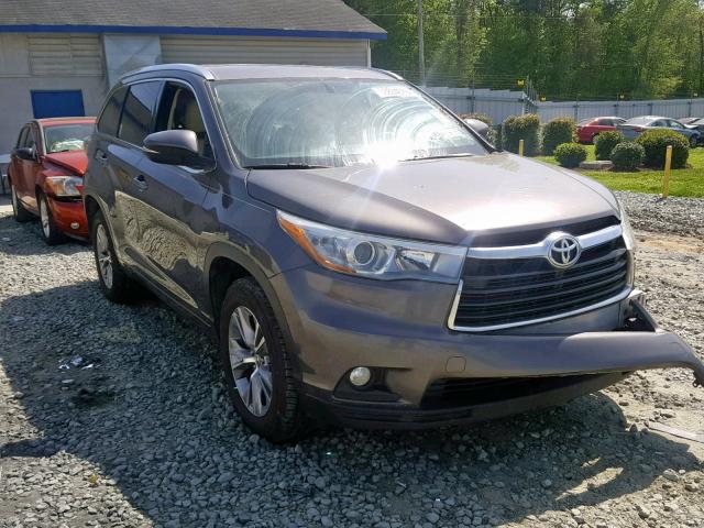 5TDKKRFH6FS067518 - 2015 TOYOTA HIGHLANDER GRAY photo 1