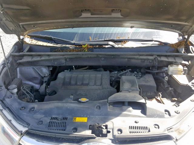 5TDKKRFH6FS067518 - 2015 TOYOTA HIGHLANDER GRAY photo 7