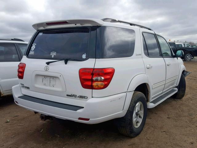 5TDBT48AX1S052321 - 2001 TOYOTA SEQUOIA LI WHITE photo 4