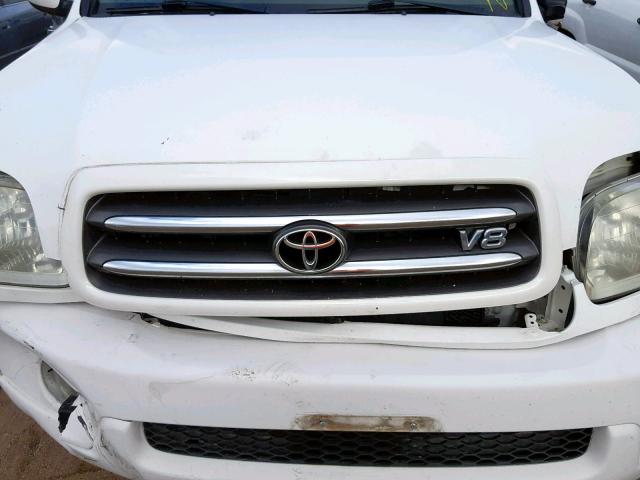 5TDBT48AX1S052321 - 2001 TOYOTA SEQUOIA LI WHITE photo 7