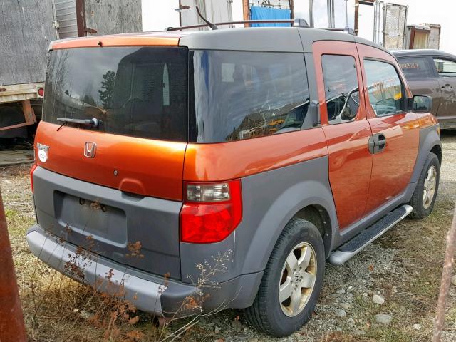 5J6YH285X3L025282 - 2003 HONDA ELEMENT EX ORANGE photo 4