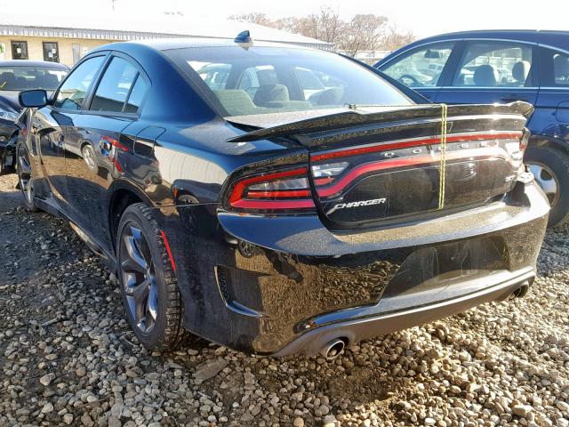 2C3CDXHG6KH583947 - 2019 DODGE CHARGER GT BLACK photo 3