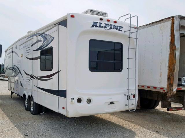 4YDF35027CE780633 - 2012 KEYSTONE ALPINE WHITE photo 3