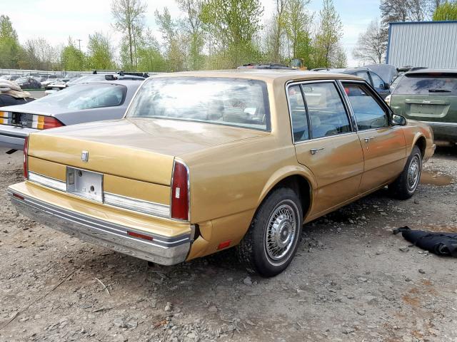 1G3CW6931F1333841 - 1985 OLDSMOBILE 98 REGENCY GOLD photo 4