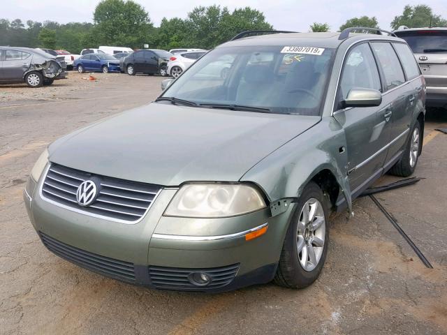 WVWVD63B94E130863 - 2004 VOLKSWAGEN PASSAT GLS GREEN photo 2