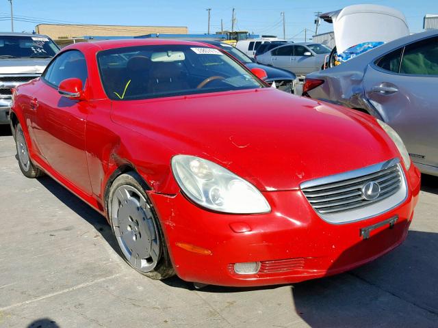 JTHFN48Y720013441 - 2002 LEXUS SC 430 RED photo 1