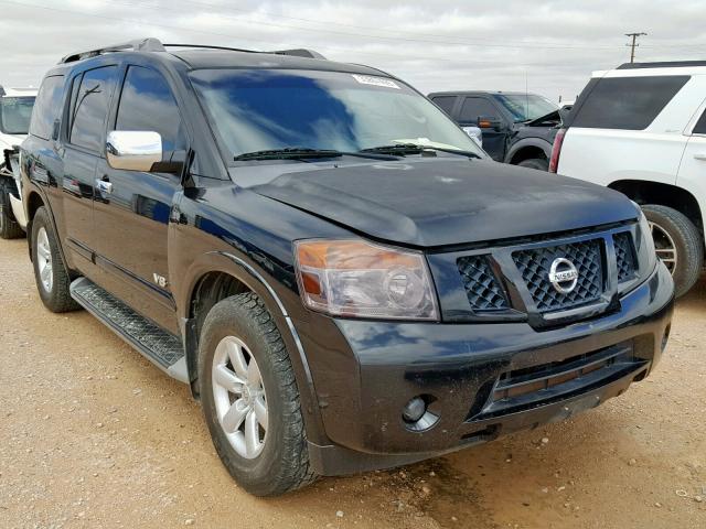 5N1AA08DX8N628215 - 2008 NISSAN ARMADA SE BLACK photo 1