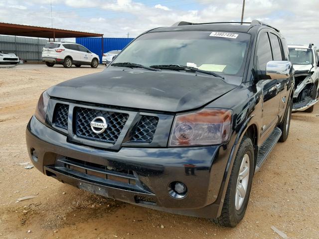 5N1AA08DX8N628215 - 2008 NISSAN ARMADA SE BLACK photo 2