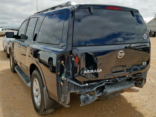 5N1AA08DX8N628215 - 2008 NISSAN ARMADA SE BLACK photo 3