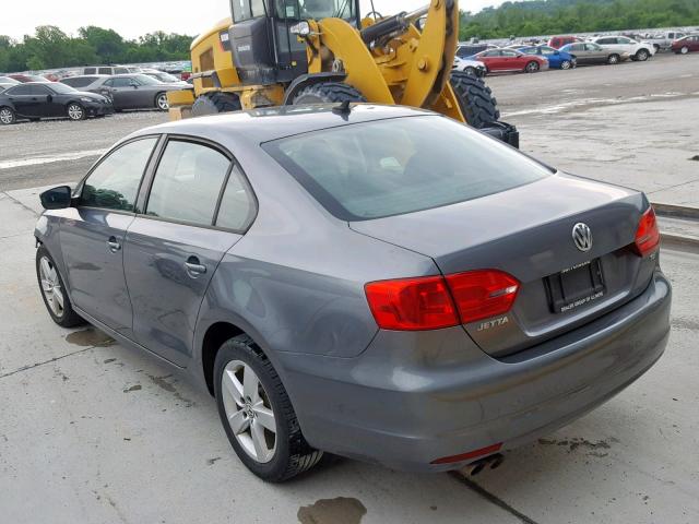 3VWLL7AJ5CM363204 - 2012 VOLKSWAGEN JETTA TDI GRAY photo 3