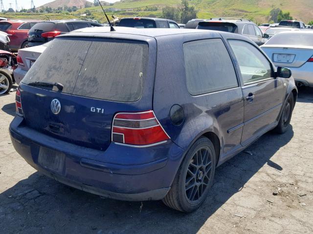 9BWBL61J144008784 - 2004 VOLKSWAGEN GOLF GL BLUE photo 4