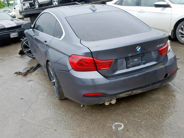 WBA4J1C54JBA30152 - 2018 BMW 430I GRAN GRAY photo 3