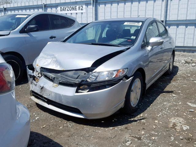 JHMFA36236S801437 - 2006 HONDA CIVIC HYBR SILVER photo 2