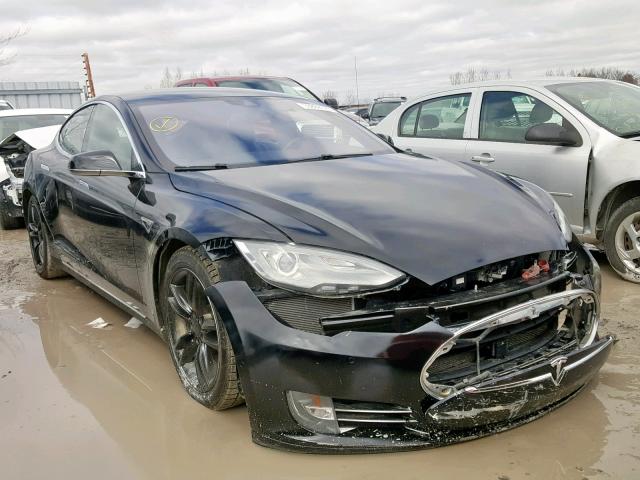 5YJSA1E22FF103727 - 2015 TESLA MODEL S Սև լուսանկար 1
