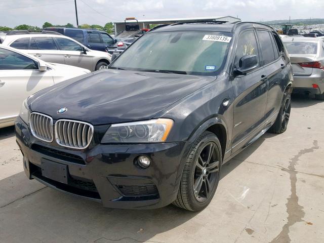 5UXWX7C57BL734124 - 2011 BMW X3 XDRIVE3 BLACK photo 2