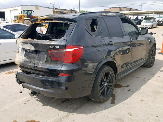 5UXWX7C57BL734124 - 2011 BMW X3 XDRIVE3 BLACK photo 4