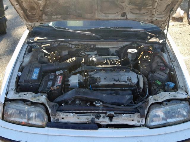 1HGED466XLA010970 - 1990 HONDA CIVIC EX WHITE photo 7