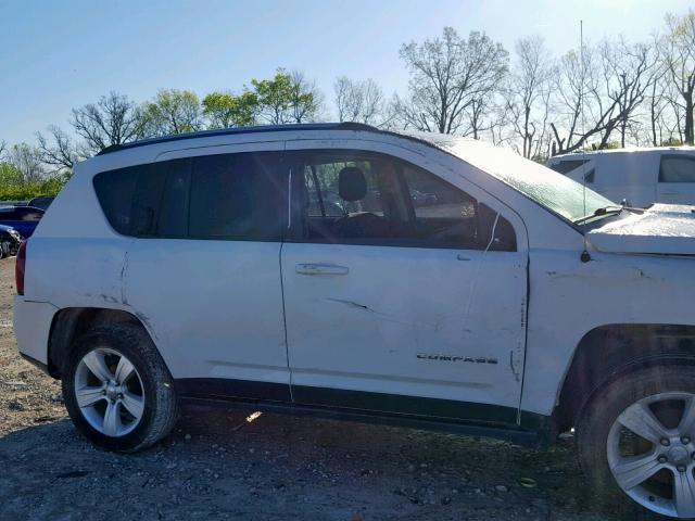 1C4NJDBB4ED523398 - 2014 JEEP COMPASS SP WHITE photo 9