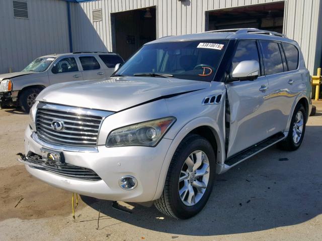 JN8AZ2NFXB9502827 - 2011 INFINITI QX56 SILVER photo 2