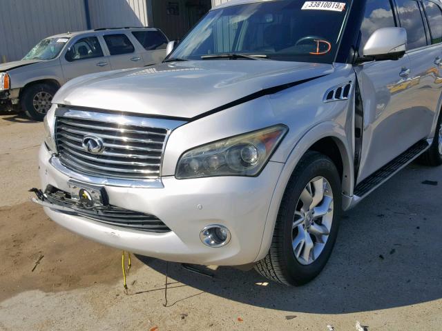 JN8AZ2NFXB9502827 - 2011 INFINITI QX56 SILVER photo 9