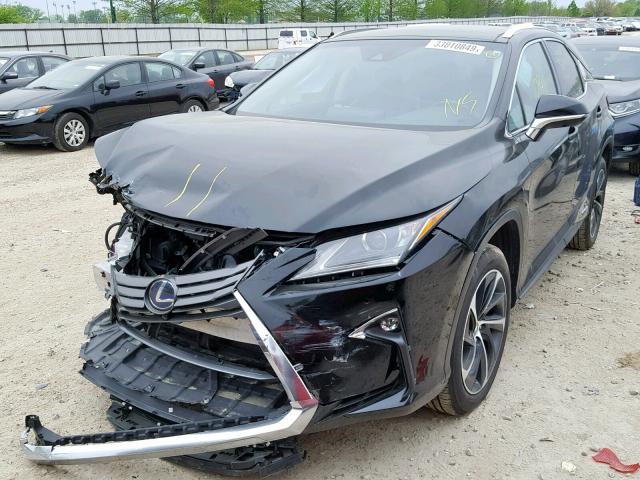 2T2BGMCA2HC008968 - 2017 LEXUS RX 450H BLACK photo 2