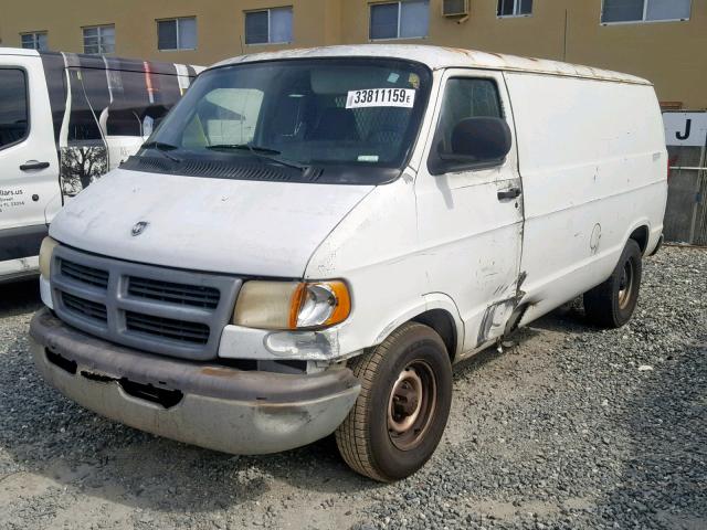 2B7HB11X01K535327 - 2001 DODGE RAM VAN B1 WHITE photo 2