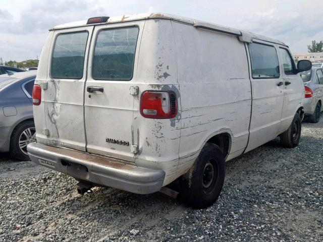 2B7HB11X01K535327 - 2001 DODGE RAM VAN B1 WHITE photo 4