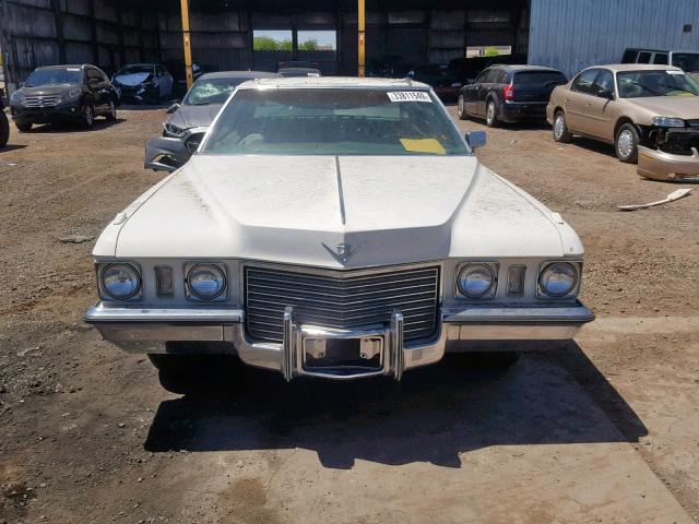 6D49R20228760 - 1972 CADILLAC DEVILLE WHITE photo 9