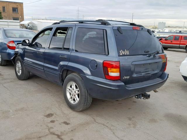 1J4GX48S44C129154 - 2004 JEEP GRAND CHER BLUE photo 3