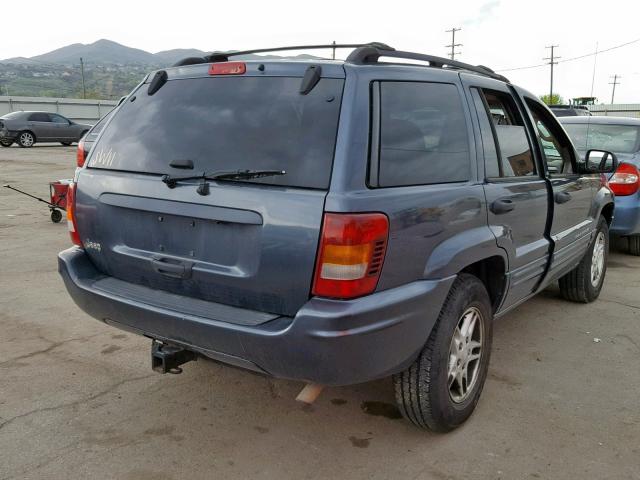 1J4GX48S44C129154 - 2004 JEEP GRAND CHER BLUE photo 4