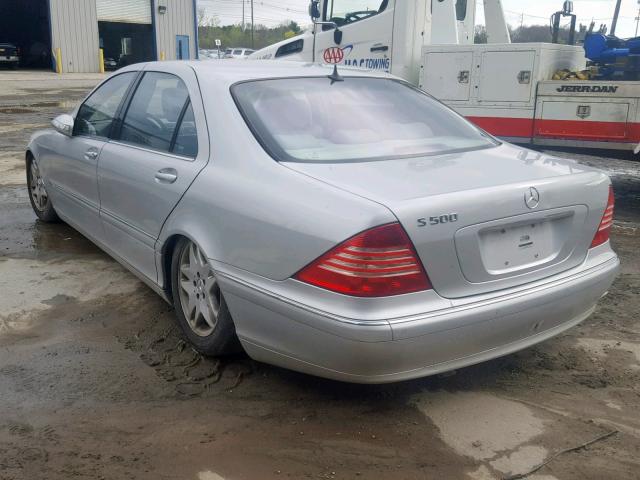 WDBNG75J93A377435 - 2003 MERCEDES-BENZ S 500 SILVER photo 3