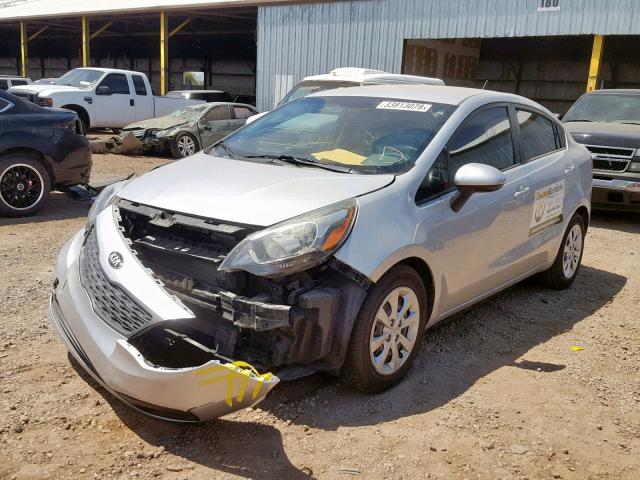 KNADM4A33D6316708 - 2013 KIA RIO LX SILVER photo 2