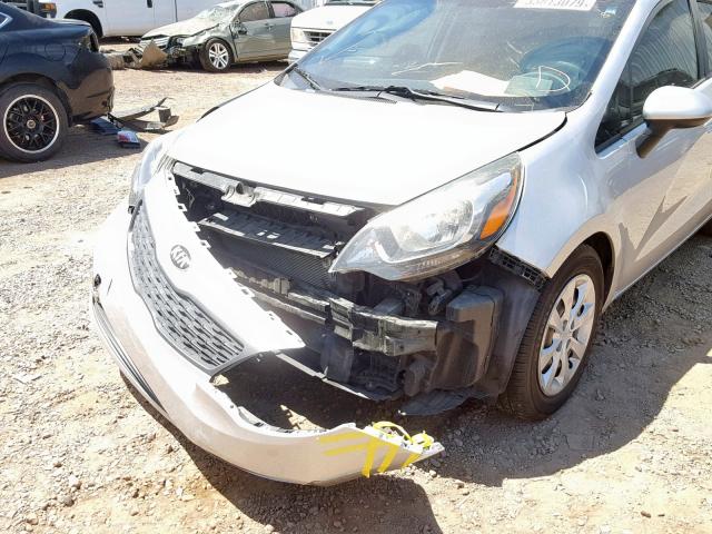 KNADM4A33D6316708 - 2013 KIA RIO LX SILVER photo 9