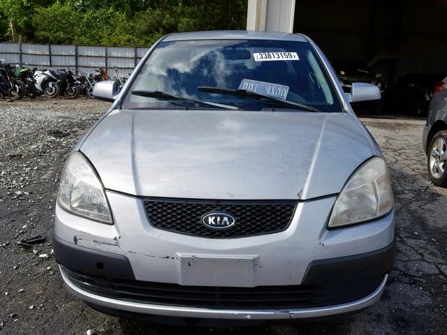 KNADE123986328040 - 2008 KIA RIO BASE SILVER photo 9