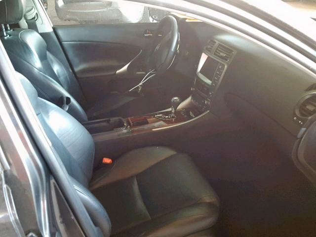 JTHBK262472037928 - 2007 LEXUS IS 250 BLACK photo 5