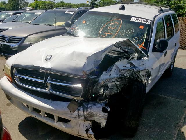 1D4HS48Z63F595786 - 2003 DODGE DURANGO SL WHITE photo 2