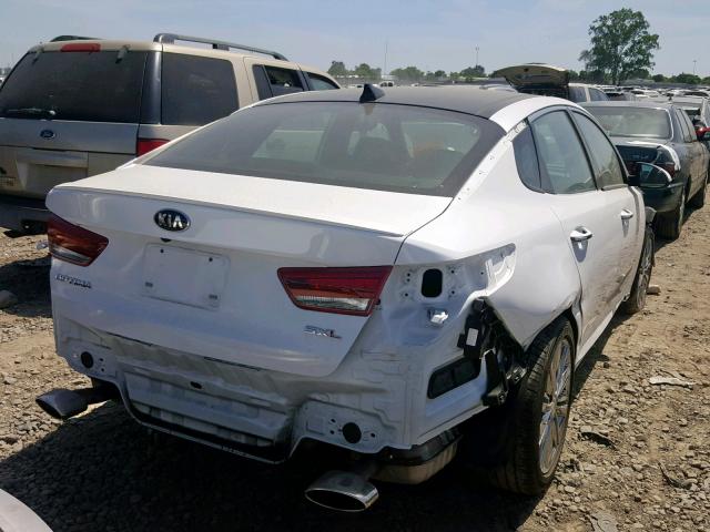 5XXGV4L21JG188418 - 2018 KIA OPTIMA SXL WHITE photo 4