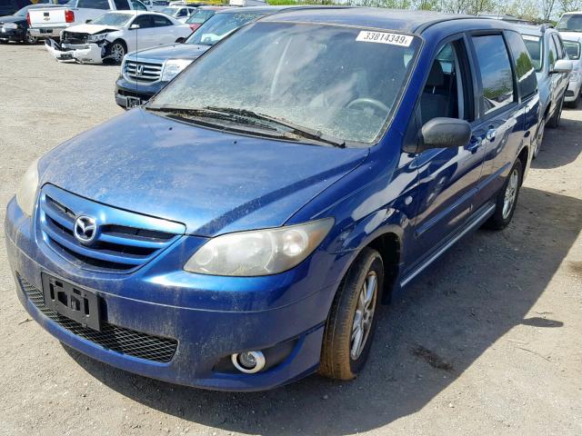 JM3LW28A640515814 - 2004 MAZDA MPV WAGON BLUE photo 2