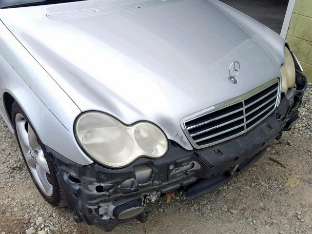 WDBRF52H76F745905 - 2006 MERCEDES-BENZ C 230 SILVER photo 9