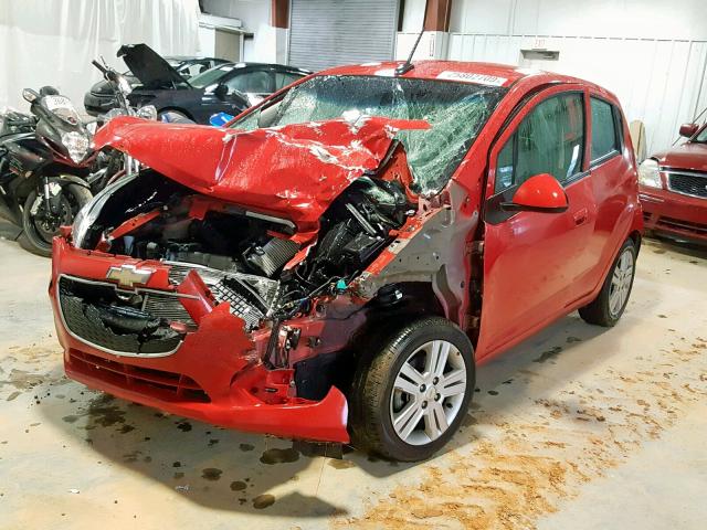 KL8CB6S99DC608456 - 2013 CHEVROLET SPARK LS RED photo 2