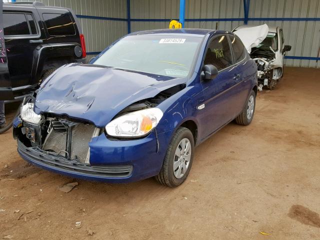 KMHCM36C29U124812 - 2009 HYUNDAI ACCENT GS BLUE photo 2