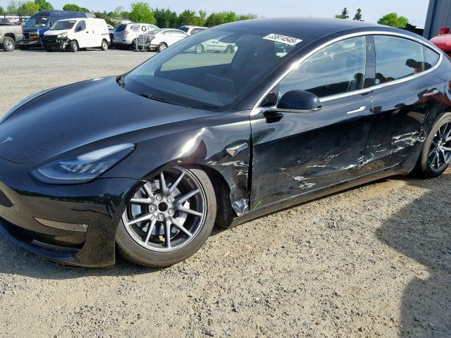 5YJ3E1EA7JF039953 - 2018 TESLA MODEL 3 BLACK photo 9