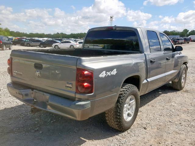 1D7HW48P87S165079 - 2007 DODGE DAKOTA QUA GRAY photo 4